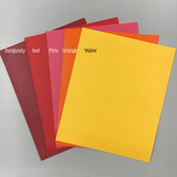 12 x 12 Leatherette Vinyl Faux Leather Sheets - Yellow - Red