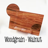 Acrylic Business Card Holder with Monogram Space - Woodgrain - Walnut