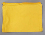 Cotton Canvas Zipper Bags - Yellow
