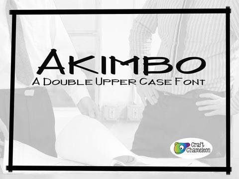 Akimbo Font ~ An Double Upper Case Font