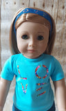 Blank 18" Doll Cotton Tee Shirt with Coordinating Doll Glitter Headband - Discontinued