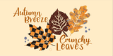 Autumn Breeze Crunchy Leaves Digital Design