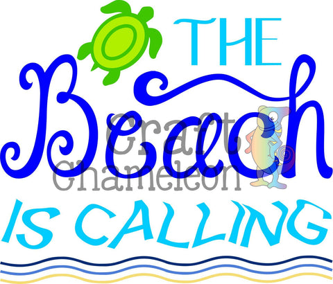 The Beach is Calling Digital Design - CraftChameleon