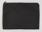 Cotton Canvas Zipper Bags - Black