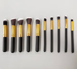 Blank Make Up Brush Sets - 10 piece Premium Synthetic Makeup Brushes