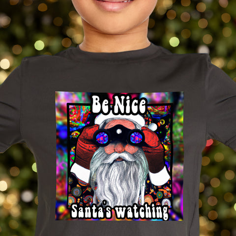 Be Nice Santa is Watching Sublimation Digital Design