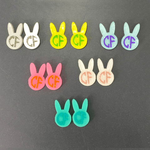 Bunny Head DIY Acrylic Earrings - CraftChameleon