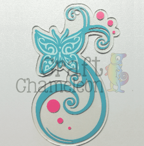 Swirly Butterfly Acrylic Shape - CraftChameleon
 - 1