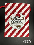 Santa Sacks - Christmas Bags - Ready for you monogram or personalize - Santa C007