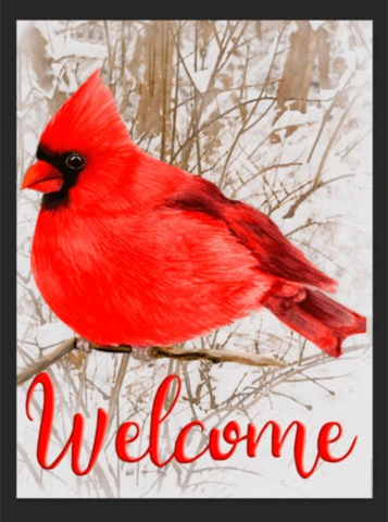 Cardinal Welcome Garden Flag Sized Sublimation Transfers