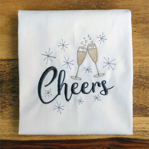 Cheers Wordart Embroidery Design Only