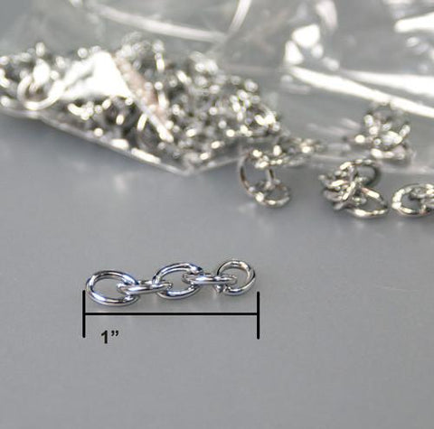 Set of 25 ~ 1 inch Silver Tone Links - CraftChameleon