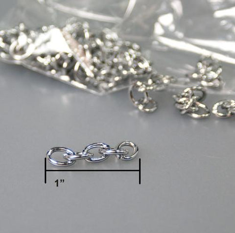 Set of 25 ~ 1 inch Silver Tone Links - CraftChameleon
