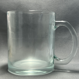 Sublimatable 8 ounce Glass Mug - Frosted or Clear - Clear