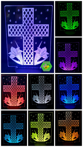 Cross and Lily Light Base Design by ONE Designs DESIGN ONLY