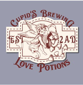 Cupids Brewing Love Potions Digital Sublimation Design