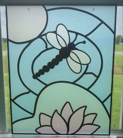 Dragonfly Faux Frosted Glass Design Only