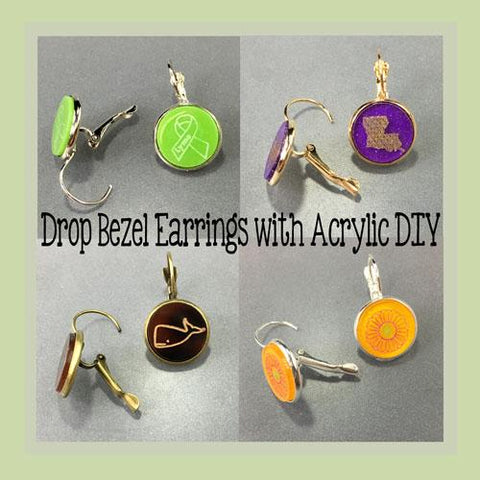 Drop Bezel Earrings with Acrylic Inserts - DIY - CraftChameleon