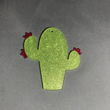 Cactus Acrylic Blanks ~ Multiple Shapes & Acrylic Colors - Clear Acrylic / Flowering Cactus - Sublimation Acrylic / Flowering Cactus - Green Glitter 1 Side Acrylic / Flowering Cactus - Lime Glitter 1 Side Acrylic / Flowering Cactus
