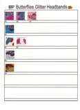 Glitter Sport Headbands ~ Doll, Child, Adult ~ Small/Large Flake/Prints ~ Set of 5 - CraftChameleon