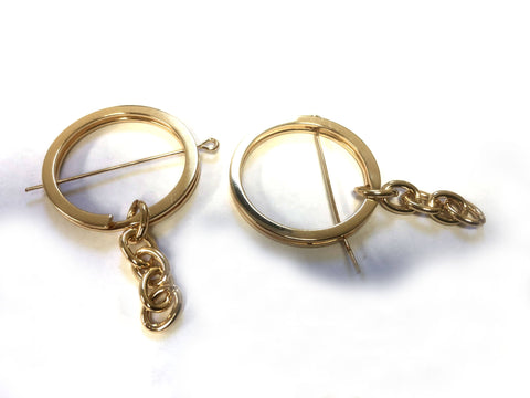 Split Ring and Chain with Headpin Gold finish - CraftChameleon