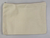 Cotton Canvas Zipper Bags - Dove Grey