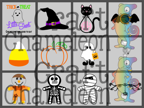 Halloween Digital Design Bundle ~ 12 Designs