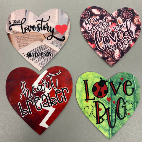 Heart Coaster Sublimation Transfers