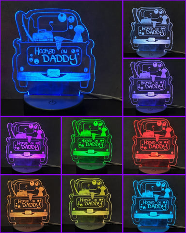 Hooked on Daddy Old PickUp Light Base Design by ONE Designs DESIGN ONLY