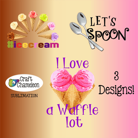 Ice Cream Holder Sublimation Digital Design