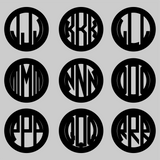 Acrylic Laser Cut 3 Letter Monogram Coasters ~ Set of 4