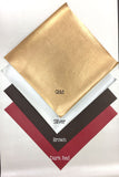 12 x 12 Leatherette Vinyl Faux Leather Sheets - Solid Silver - Solid Gold - Dark Red