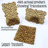 Acrylic Post it Note Pad Holders - Leopard ~ Translucent