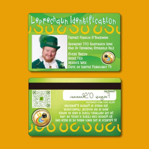 Leprechaun ID Card Sublimation Digital Design