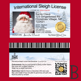 Santa License Sublimation Transfers