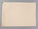 Cotton Canvas Zipper Bags - Linen