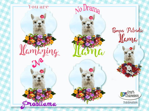 Llama Sublimation Digital Design