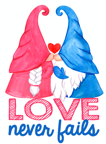 Love Never Fails Garden Flag Sized Sublimation Transfers