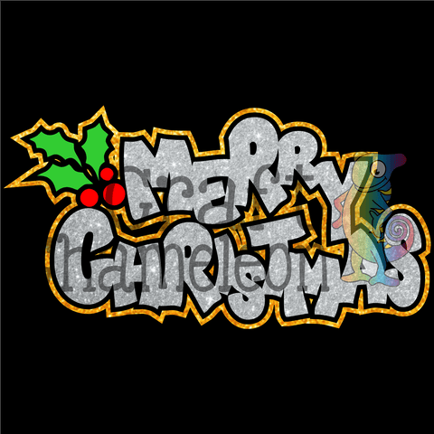 Merry Christmas Wordart Digital Design - CraftChameleon