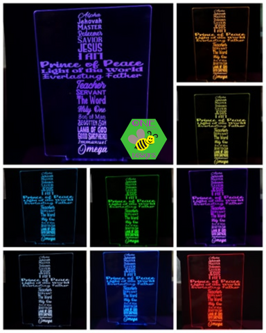 Names of God Light Base Design by ONE Designs DESIGN ONLY