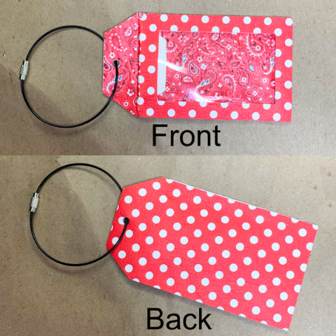 No Sew Leatherette Luggage Tag Design Only