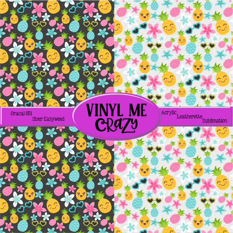 Pineapple Cutie by VMC ~ Vinyl, Leatherette, HTV, Acrylic, Sublimation