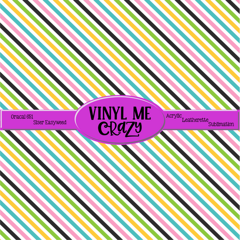 Pineapple Cutie Stripes by VMC ~ Vinyl, Leatherette, HTV, Acrylic, Sublimation