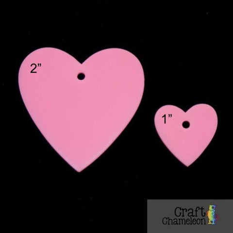 Set of 5 ~ Acrylic Heart  1" - CraftChameleon
 - 1