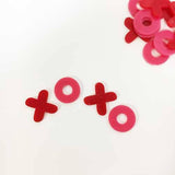 Tic Tac Toe Game Pieces Only - X's and O's Pink and Red