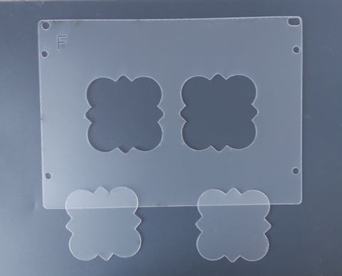 Moroccan Quatrefoil 3" Plastic Template for Etching