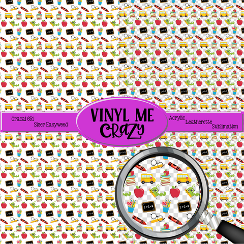 School Rocks by VMC ~ Vinyl, Leatherette, HTV, Acrylic, Sublimation