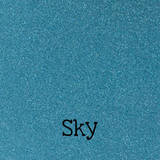 12 x12 Glitter Leatherette Vinyl Faux Leather Sheets - Sky