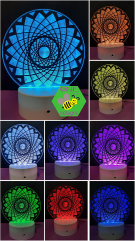 Spiral Flower Light Base Design by ONE Designs DESIGN ONLY