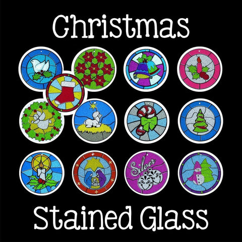 Christmas Stained Glass Digital Designs